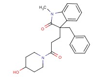 3-benzyl-3-[3-(4-hydroxypiperidin-1-yl)-3-oxopropyl]-1-methyl-1,3-dihydro-2H-indol-2-one