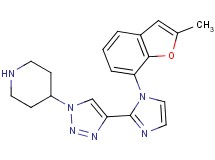4-{4-[1-(2-methyl-1-benzofuran-7-yl)-1H-imidazol-2-yl]-1H-1,2,3-triazol-1-yl}piperidine hydrochloride