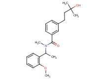 3-(3-hydroxy-3-methylbutyl)-N-[1-(2-methoxyphenyl)ethyl]-N-methylbenzamide