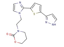 3-(2-{2-[5-(1H-pyrazol-3-yl)-2-thienyl]-1H-imidazol-1-yl}ethyl)-1,3-oxazinan-2-one