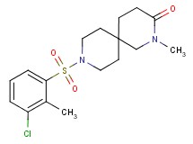 9-[(3-chloro-2-methylphenyl)sulfonyl]-2-methyl-2,9-diazaspiro[5.5]undecan-3-one