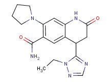 4-(1-ethyl-1H-1,2,4-triazol-5-yl)-2-oxo-7-pyrrolidin-1-yl-1,2,3,4-tetrahydroquinoline-6-carboxamide