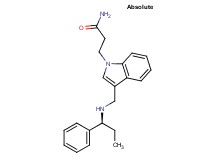 3-[3-({[(1S)-1-phenylpropyl]amino}methyl)-1H-indol-1-yl]propanamide