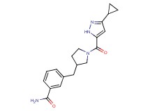 3-({1-[(3-cyclopropyl-1H-pyrazol-5-yl)carbonyl]pyrrolidin-3-yl}methyl)benzamide