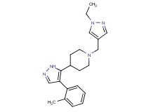 1-[(1-ethyl-1H-pyrazol-4-yl)methyl]-4-[4-(2-methylphenyl)-1H-pyrazol-5-yl]piperidine
