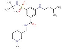 3-[(tert-butylamino)sulfonyl]-5-[(3-methylbutyl)amino]-N-[(1-methyl-3-piperidinyl)methyl]benzamide