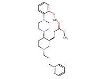 methyl 3-{(3S*,4R*)-4-[4-(2-methoxyphenyl)-1-piperazinyl]-1-[(2E)-3-phenyl-2-propen-1-yl]-3-piperidinyl}propanoate