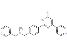 2-(4-{[methyl(pyridin-3-ylmethyl)amino]methyl}phenyl)-6-pyridin-4-ylpyrimidin-4(3H)-one