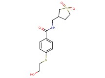 N-[(1,1-dioxidotetrahydro-3-thienyl)methyl]-4-[(2-hydroxyethyl)thio]benzamide