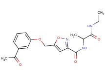 5-[(3-acetylphenoxy)methyl]-N-[2-(ethylamino)-1-methyl-2-oxoethyl]isoxazole-3-carboxamide