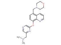 N,N-dimethyl-1-(6-{[5-(morpholin-4-ylmethyl)quinolin-8-yl]oxy}pyrazin-2-yl)methanamine