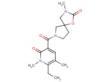 7-[(6-ethyl-1,5-dimethyl-2-oxo-1,2-dihydro-3-pyridinyl)carbonyl]-3-methyl-1-oxa-3,7-diazaspiro[4.4]nonan-2-one
