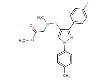 methyl N-{[3-(4-fluorophenyl)-1-(4-methylphenyl)-1H-pyrazol-4-yl]methyl}-N-methylglycinate