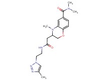 N,N,4-trimethyl-3-(2-{[2-(4-methyl-1H-1,2,3-triazol-1-yl)ethyl]amino}-2-oxoethyl)-3,4-dihydro-2H-1,4-benzoxazine-6-carboxamide