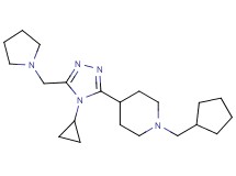 1-(cyclopentylmethyl)-4-[4-cyclopropyl-5-(pyrrolidin-1-ylmethyl)-4H-1,2,4-triazol-3-yl]piperidine