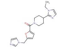 4-(1-ethyl-1H-imidazol-2-yl)-1-[5-(1H-imidazol-1-ylmethyl)-2-furoyl]piperidine