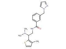 N-[2-(dimethylamino)-2-(3-methyl-2-thienyl)ethyl]-3-(1H-pyrazol-1-ylmethyl)benzamide