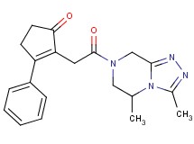 2-[2-(3,5-dimethyl-5,6-dihydro[1,2,4]triazolo[4,3-a]pyrazin-7(8H)-yl)-2-oxoethyl]-3-phenylcyclopent-2-en-1-one