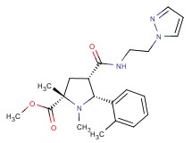 methyl (2S*,4S*,5R*)-1,2-dimethyl-5-(2-methylphenyl)-4-({[2-(1H-pyrazol-1-yl)ethyl]amino}carbonyl)-2-pyrrolidinecarboxylate