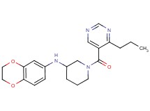 N-(2,3-dihydro-1,4-benzodioxin-6-yl)-1-[(4-propyl-5-pyrimidinyl)carbonyl]-3-piperidinamine