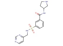 3-{[(pyrimidin-4-ylmethyl)amino]sulfonyl}-N-pyrrolidin-3-ylbenzamide