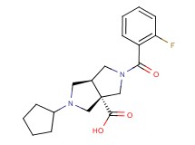 (3aS*,6aS*)-2-cyclopentyl-5-(2-fluorobenzoyl)hexahydropyrrolo[3,4-c]pyrrole-3a(1H)-carboxylic acid