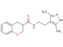 N-[2-(3,5-dimethyl-1H-pyrazol-4-yl)ethyl]chromane-3-carboxamide