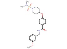 4-({1-[(dimethylamino)sulfonyl]-4-piperidinyl}oxy)-N-(3-methoxybenzyl)benzamide