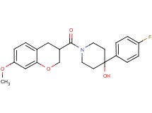 4-(4-fluorophenyl)-1-[(7-methoxy-3,4-dihydro-2H-chromen-3-yl)carbonyl]piperidin-4-ol
