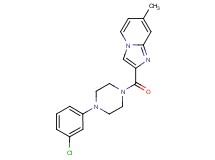 2-{[4-(3-chlorophenyl)-1-piperazinyl]carbonyl}-7-methylimidazo[1,2-a]pyridine trifluoroacetate