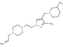 1-allyl-4-(2-{3-methyl-4-[(3-methylpiperidin-1-yl)methyl]-1H-pyrazol-1-yl}ethyl)piperazine