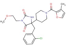 5-(2-chlorobenzyl)-3-(2-methoxyethyl)-5-[1-(3-methyl-2-furoyl)-4-piperidinyl]-2,4-imidazolidinedione