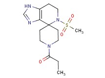 5-(methylsulfonyl)-1'-propionyl-1,5,6,7-tetrahydrospiro[imidazo[4,5-c]pyridine-4,4'-piperidine]