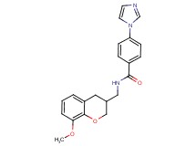 4-(1H-imidazol-1-yl)-N-[(8-methoxy-3,4-dihydro-2H-chromen-3-yl)methyl]benzamide