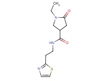 1-ethyl-5-oxo-N-[2-(1,3-thiazol-2-yl)ethyl]-3-pyrrolidinecarboxamide