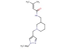 3-methyl-N-({1-[(1-vinyl-1H-pyrazol-4-yl)methyl]piperidin-3-yl}methyl)but-2-enamide