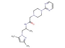 N-[2-(3,5-dimethyl-1H-pyrazol-1-yl)-1-methylethyl]-2-[4-(2-pyrimidinyl)-1-piperazinyl]acetamide
