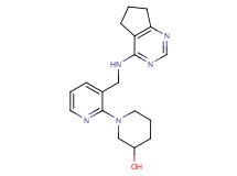 1-{3-[(6,7-dihydro-5H-cyclopenta[d]pyrimidin-4-ylamino)methyl]pyridin-2-yl}piperidin-3-ol