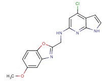 4-chloro-N-[(5-methoxy-1,3-benzoxazol-2-yl)methyl]-1H-pyrrolo[2,3-b]pyridin-6-amine