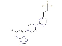 5-methyl-7-{4-[4-(3,3,3-trifluoropropyl)pyrimidin-2-yl]piperazin-1-yl}[1,2,4]triazolo[1,5-a]pyrimidine