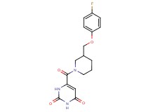 6-({3-[(4-fluorophenoxy)methyl]-1-piperidinyl}carbonyl)-2,4(1H,3H)-pyrimidinedione