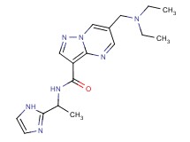 6-[(diethylamino)methyl]-N-[1-(1H-imidazol-2-yl)ethyl]pyrazolo[1,5-a]pyrimidine-3-carboxamide