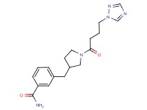 3-({1-[4-(1H-1,2,4-triazol-1-yl)butanoyl]pyrrolidin-3-yl}methyl)benzamide