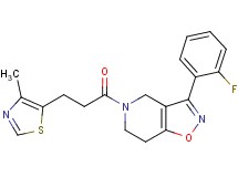3-(2-fluorophenyl)-5-[3-(4-methyl-1,3-thiazol-5-yl)propanoyl]-4,5,6,7-tetrahydroisoxazolo[4,5-c]pyridine