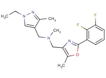 1-[2-(2,3-difluorophenyl)-5-methyl-1,3-oxazol-4-yl]-N-[(1-ethyl-3-methyl-1H-pyrazol-4-yl)methyl]-N-methylmethanamine