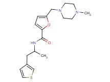 5-[(4-methylpiperazin-1-yl)methyl]-N-[1-methyl-2-(3-thienyl)ethyl]-2-furamide