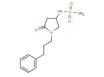 N-[5-oxo-1-(3-phenylpropyl)-3-pyrrolidinyl]methanesulfonamide