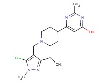6-{1-[(5-chloro-3-ethyl-1-methyl-1H-pyrazol-4-yl)methyl]-4-piperidinyl}-2-methyl-4-pyrimidinol