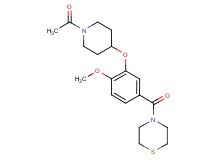 4-{3-[(1-acetyl-4-piperidinyl)oxy]-4-methoxybenzoyl}thiomorpholine