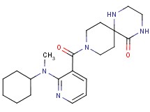 9-({2-[cyclohexyl(methyl)amino]pyridin-3-yl}carbonyl)-1,4,9-triazaspiro[5.5]undecan-5-one